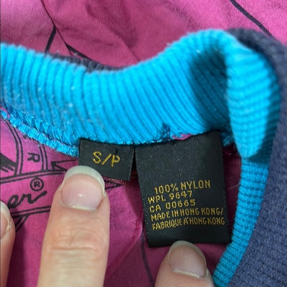 Vintage 1990s Pink Striped Crewneck pullover windbreaker Eddie Bauer size small - Picture 5 of 6